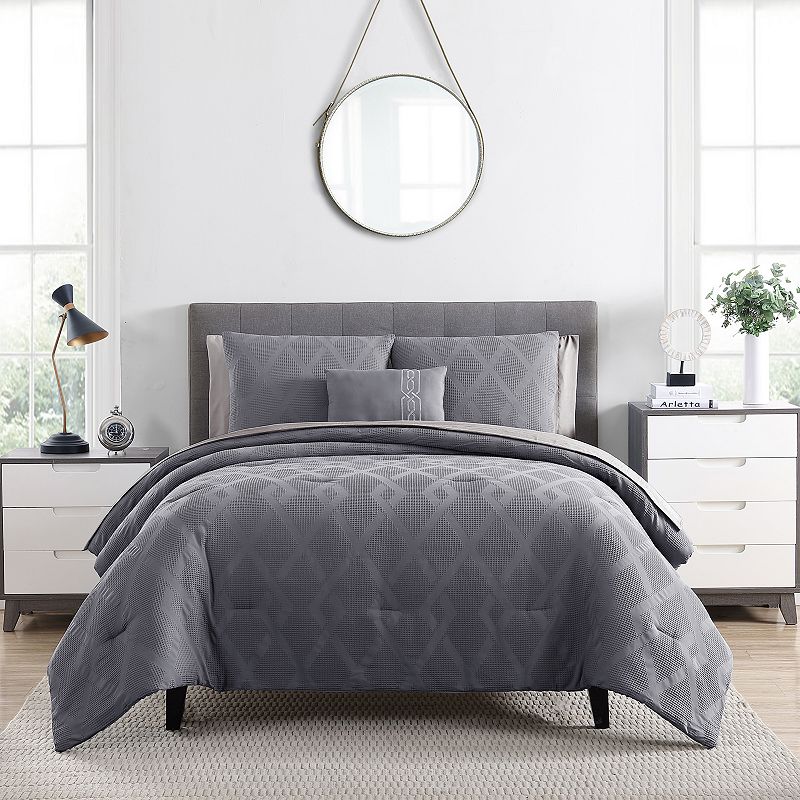 Modern Threads Harley 8-Piece Comforter Set, Grey, Queen