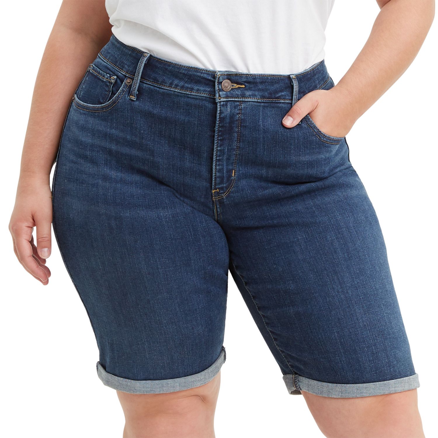 levi's shaping bermuda shorts