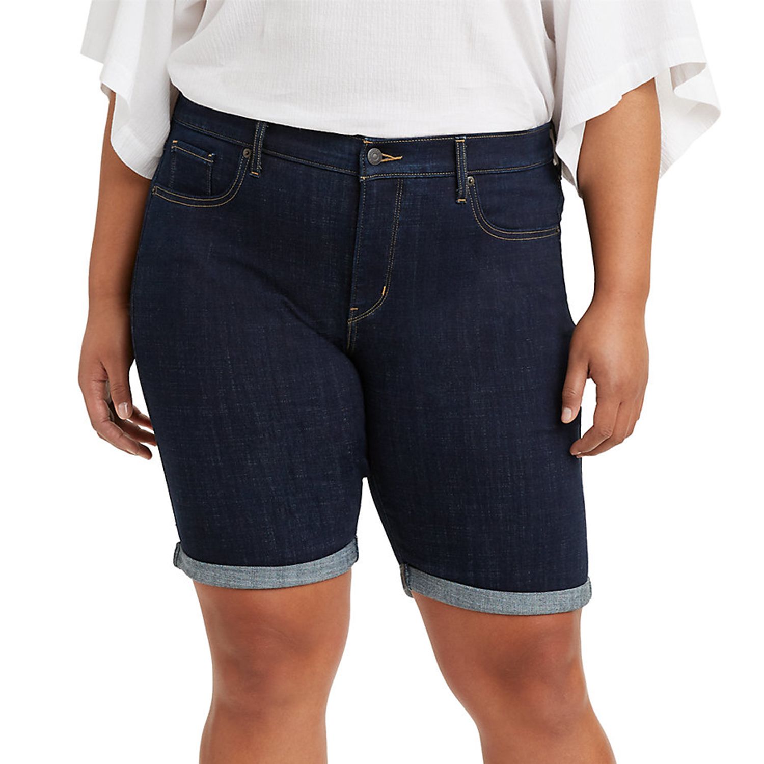 levi jean shorts plus size