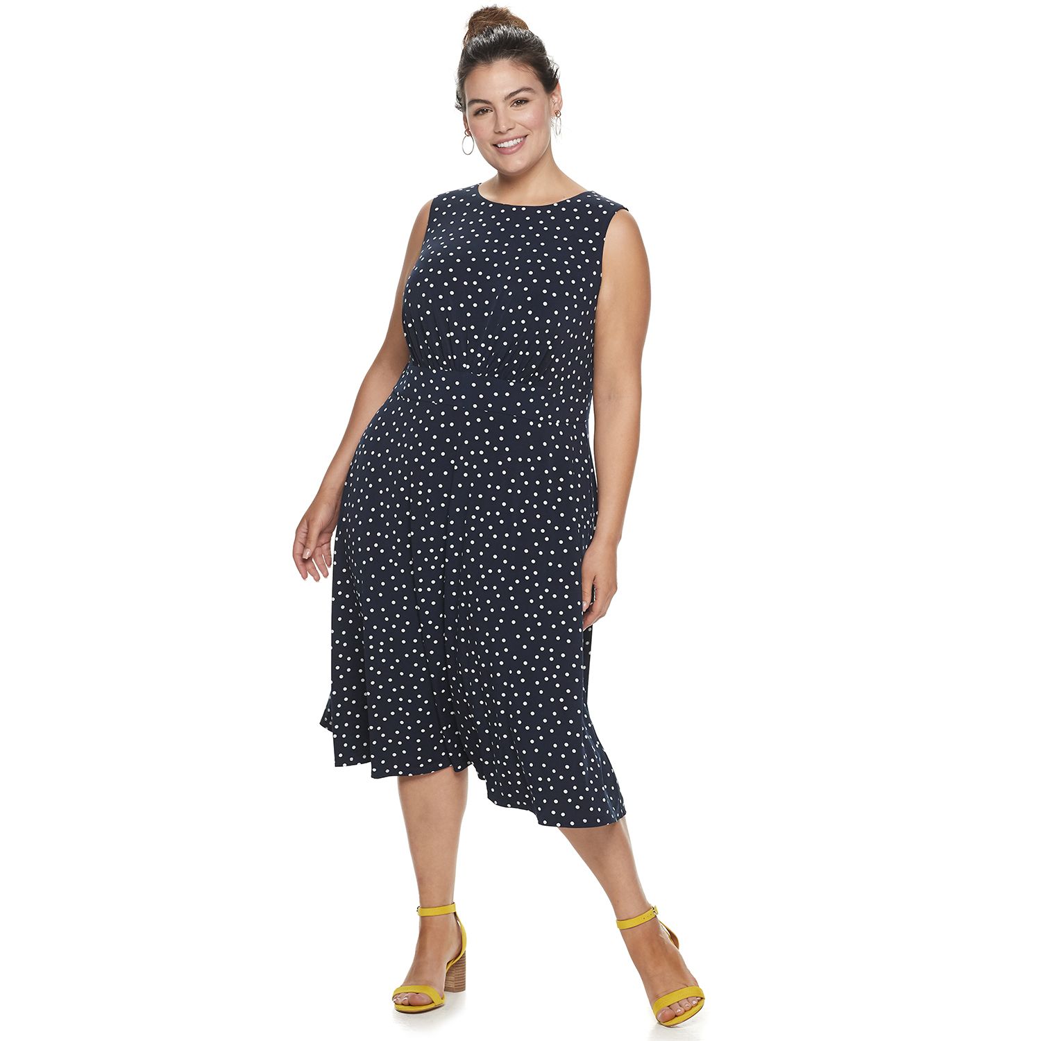 fit and flare midi dress plus size