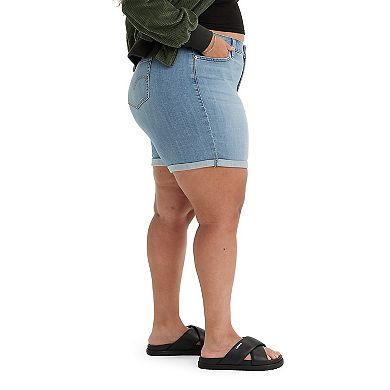 Plus Size Levi's® Mid-Length Cuffed Jean Shorts