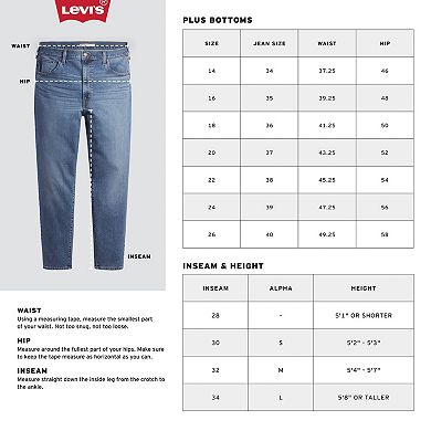 Plus Size Levi's® Mid-Length Cuffed Jean Shorts