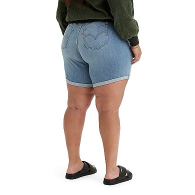 Plus Size Levi's® Mid-Length Cuffed Jean Shorts