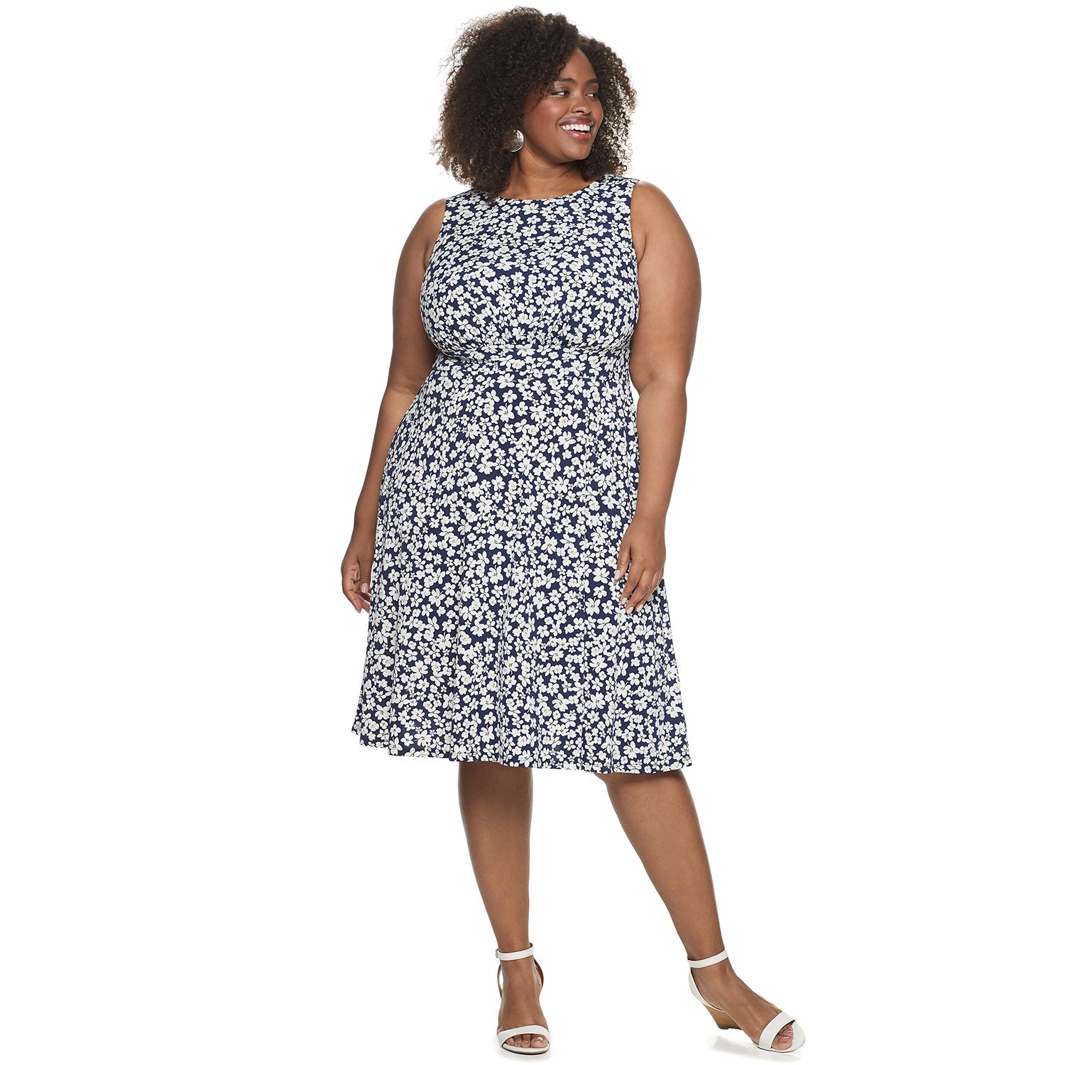 yellow fit and flare dress plus size