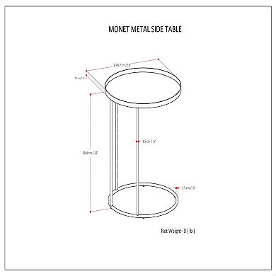 Simpli Home Monet Metal End Table