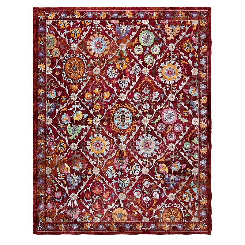 Gertmenian Brea Bizet Area Rug, Red, 5X7 Ft