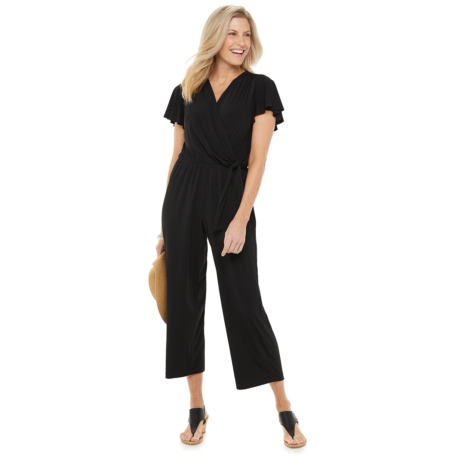next women's black petite jumpsuits