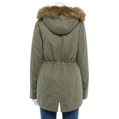 Juniors' Sebby Faux-Fur Hood Anorak Jacket