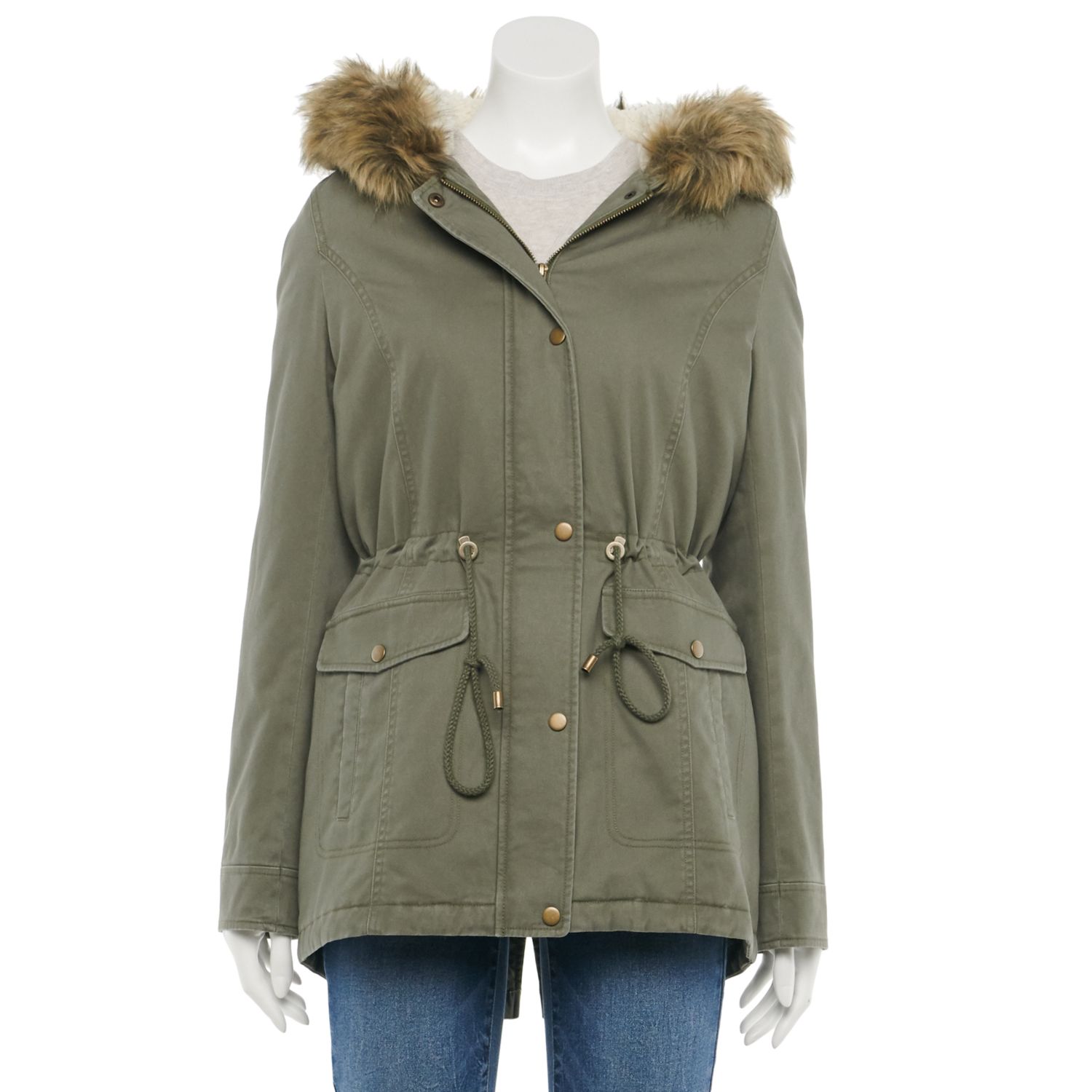 anorak jacket with fur hood