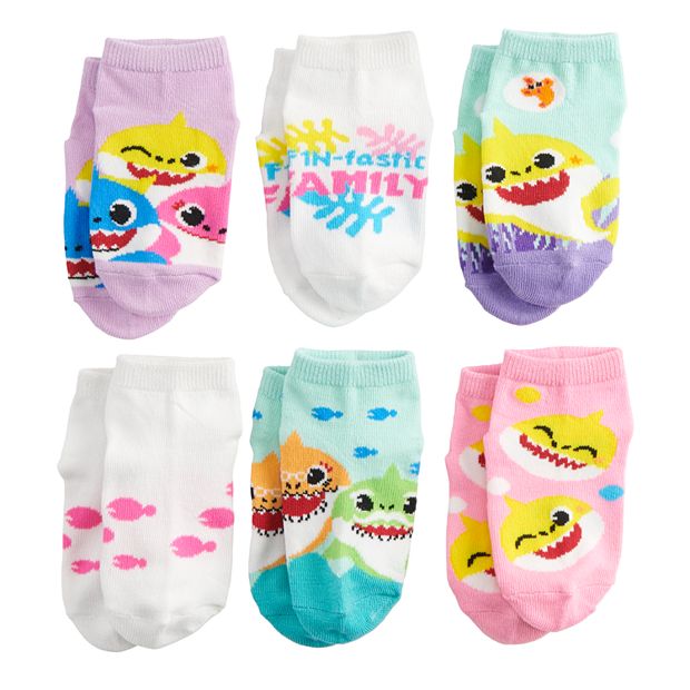 Toddler Boy Nickelodeon's Baby Shark 6 Pack Low-Cut Socks