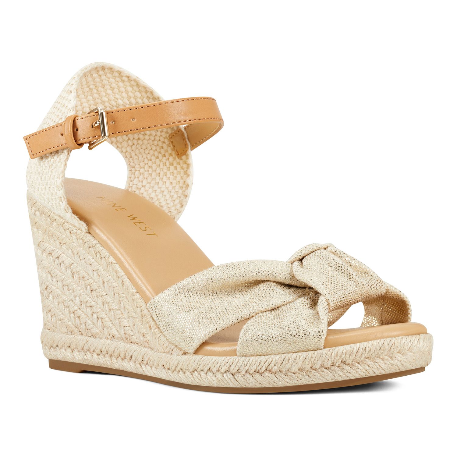 nine west gold sandals