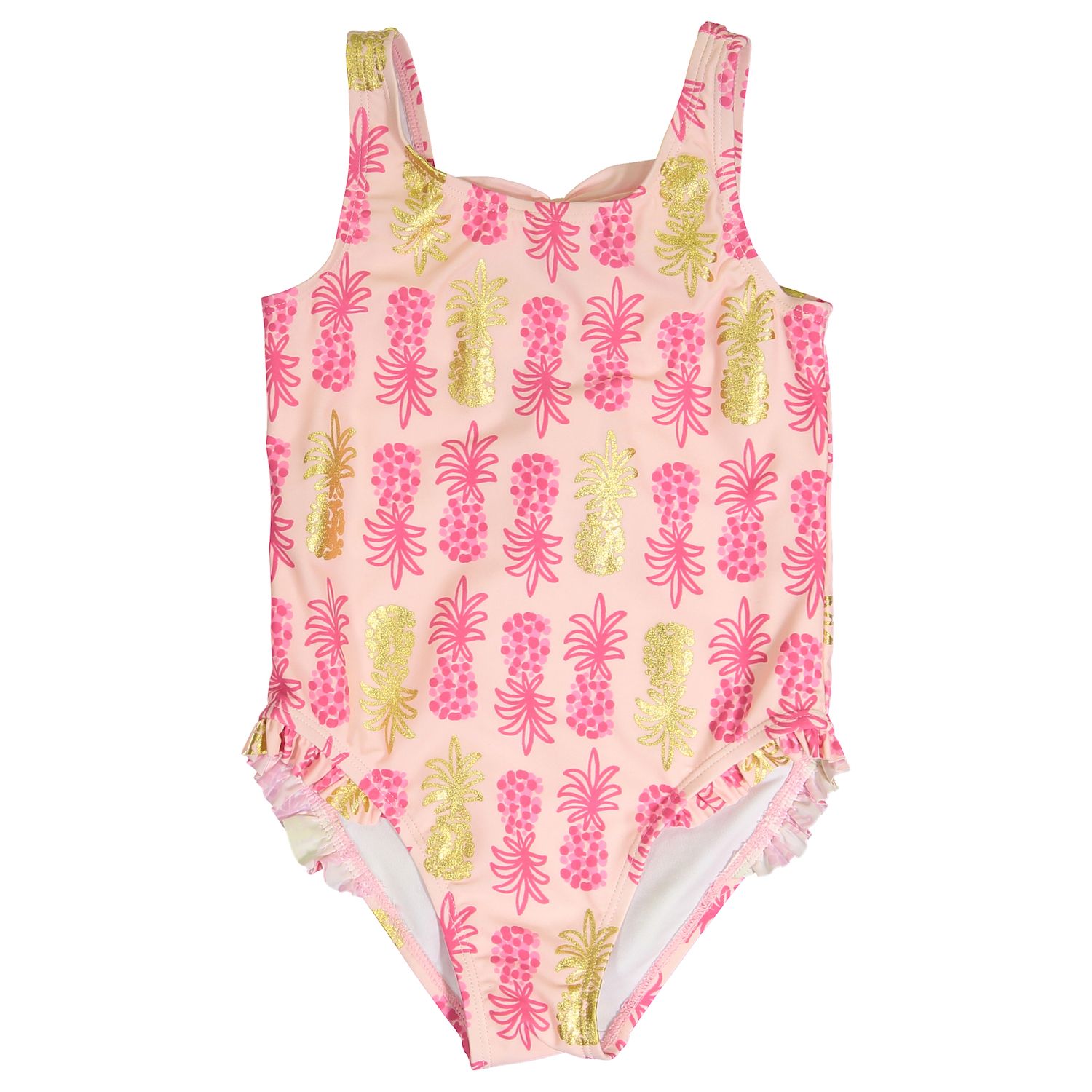 pink pineapple one piece bathing suit