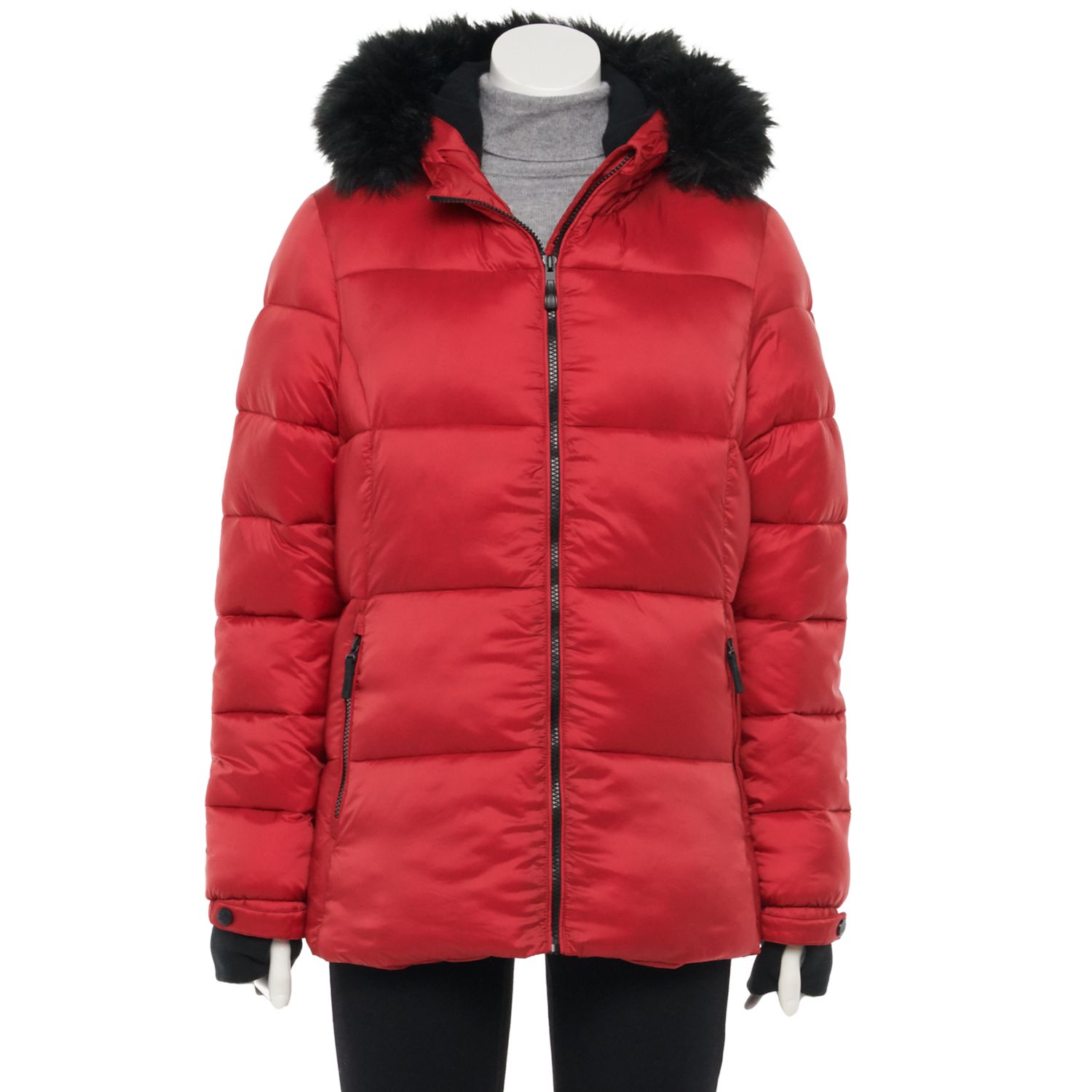faux fur puffer jacket