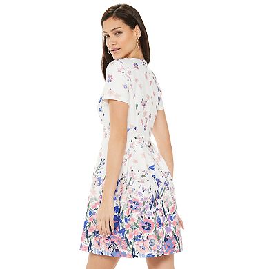 Women's ELLE™ Short Sleeve Fit & Flare Dress