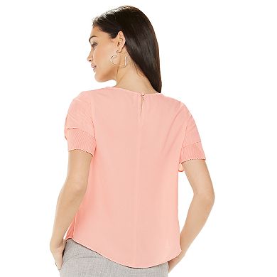 Women's ELLE™ Mixed-Media Short Sleeve Tee