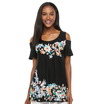 Cold shoulder short sleeve hotsell