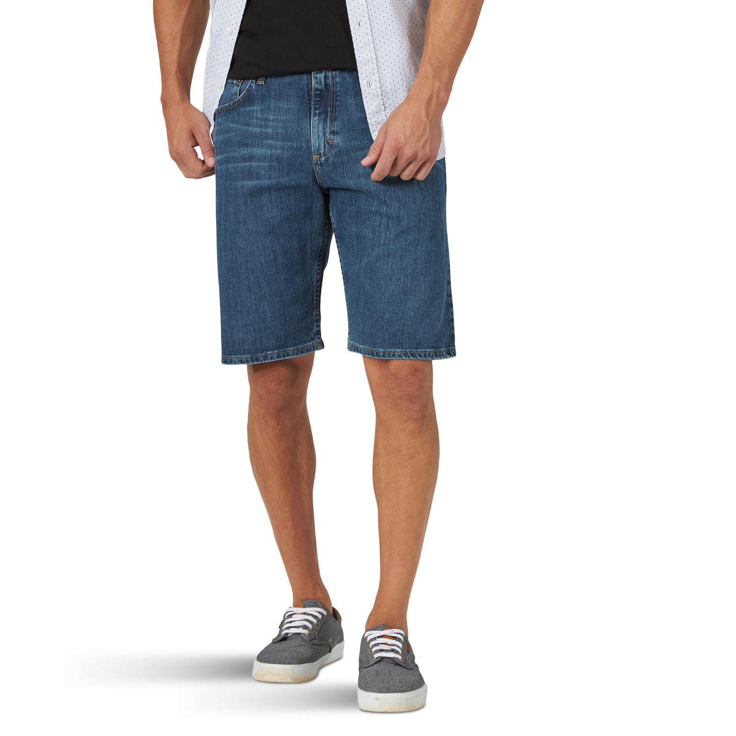 mens jean shorts long