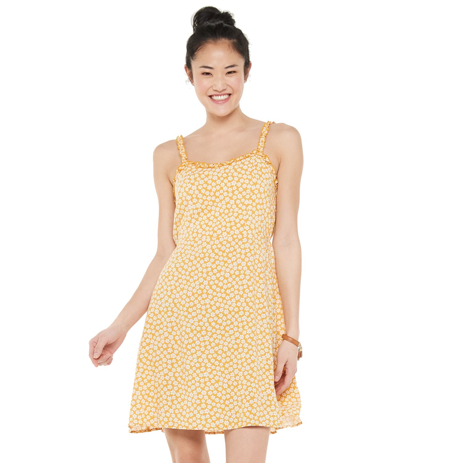 yellow spring dress juniors