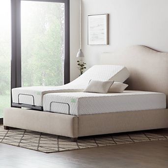 The Dream Collection™ by Lucid® 10-Inch Gel Memory Foam Mattress and Elevate Adjustable Bed Base Bundle