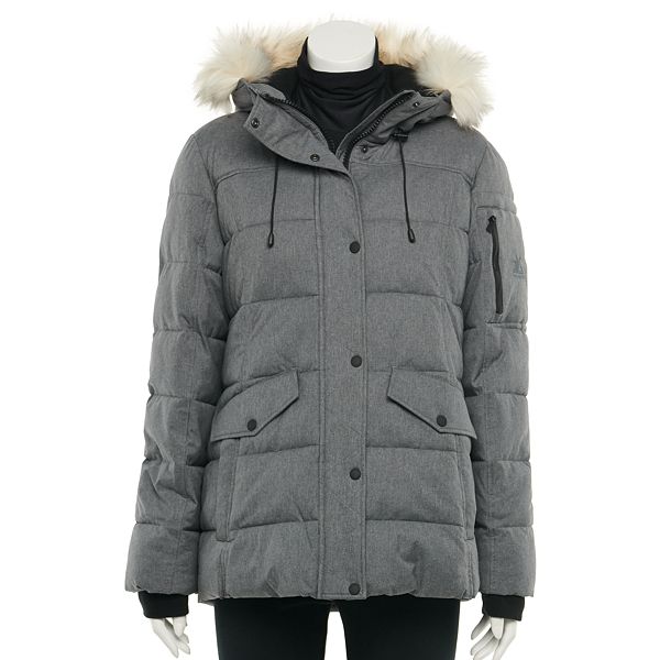 Women's ZeroXposur Karen Quilted Parka Jacket with FauxFur Trim Hood