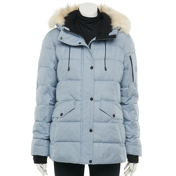 Women's ZeroXposur Karen Quilted Parka Jacket with FauxFur Trim Hood