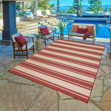 Gertmenian Paseo Castro Striped Indoor Outdoor Rug