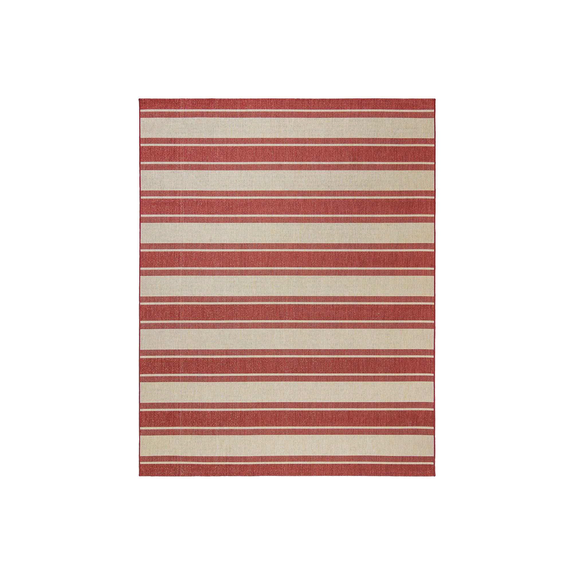 Gertmenian Paseo Castro Striped Indoor Outdoor Rug, Red