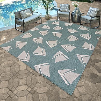 Gertmenian Paseo Bateau Oasis Pearl Indoor/Outdoor Rug