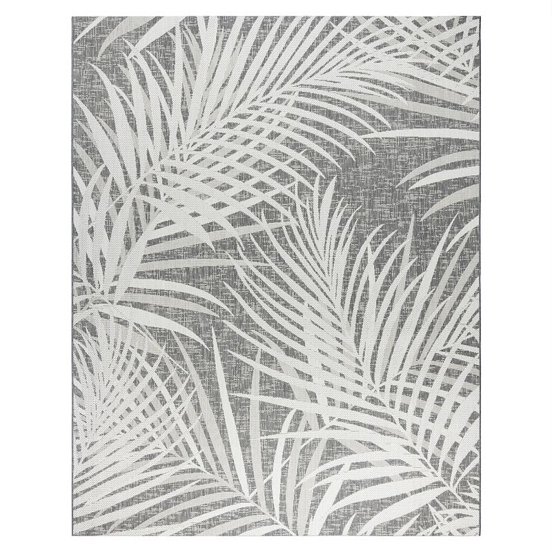 Gertmenian Paseo Paume Indoor Outdoor Area Rug, Grey, 6X9 Ft