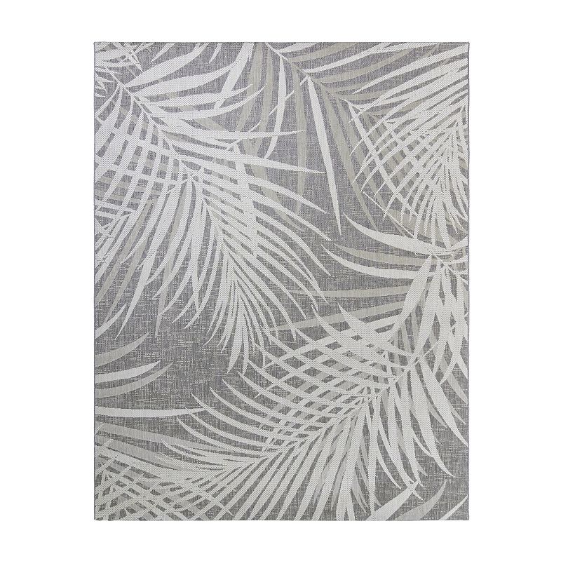 Gertmenian Paseo Paume Indoor Outdoor Area Rug, Grey, 6.5X9.5 Ft