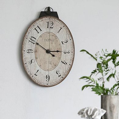 Thaddeus Antique Inspired Oval Wall Clock