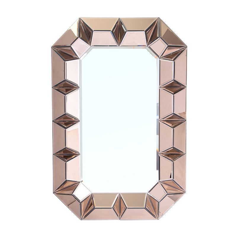 Rose Gold Finish Wall Mirror, Pink