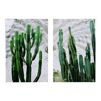 Twin Cacti Wall Art 2 pc Set