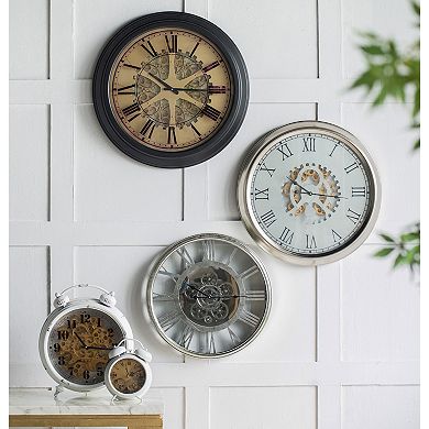 Hereford Weathered Transitional Round Wall Clock