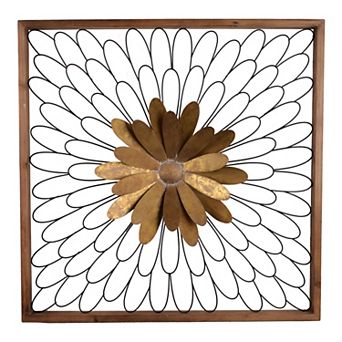 Ashlyn Gold Finish Bloom Wall Decor