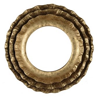 A&B Home Ashlyn Gold Round Mirror