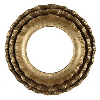 A&B Home Ashlyn Gold Round Mirror