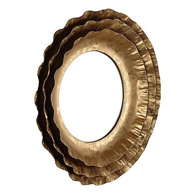 A&B Home Ashlyn Gold Round Mirror