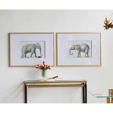 Elephant Pencil Drawings Wall Art 2-piece Set