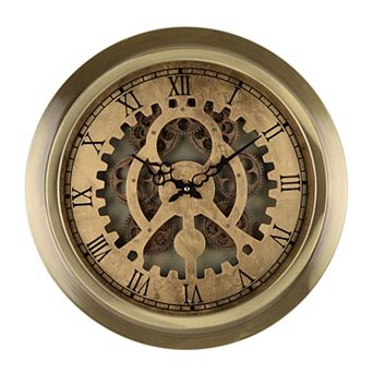 Ignacio Gold Finish Round Wall Clock