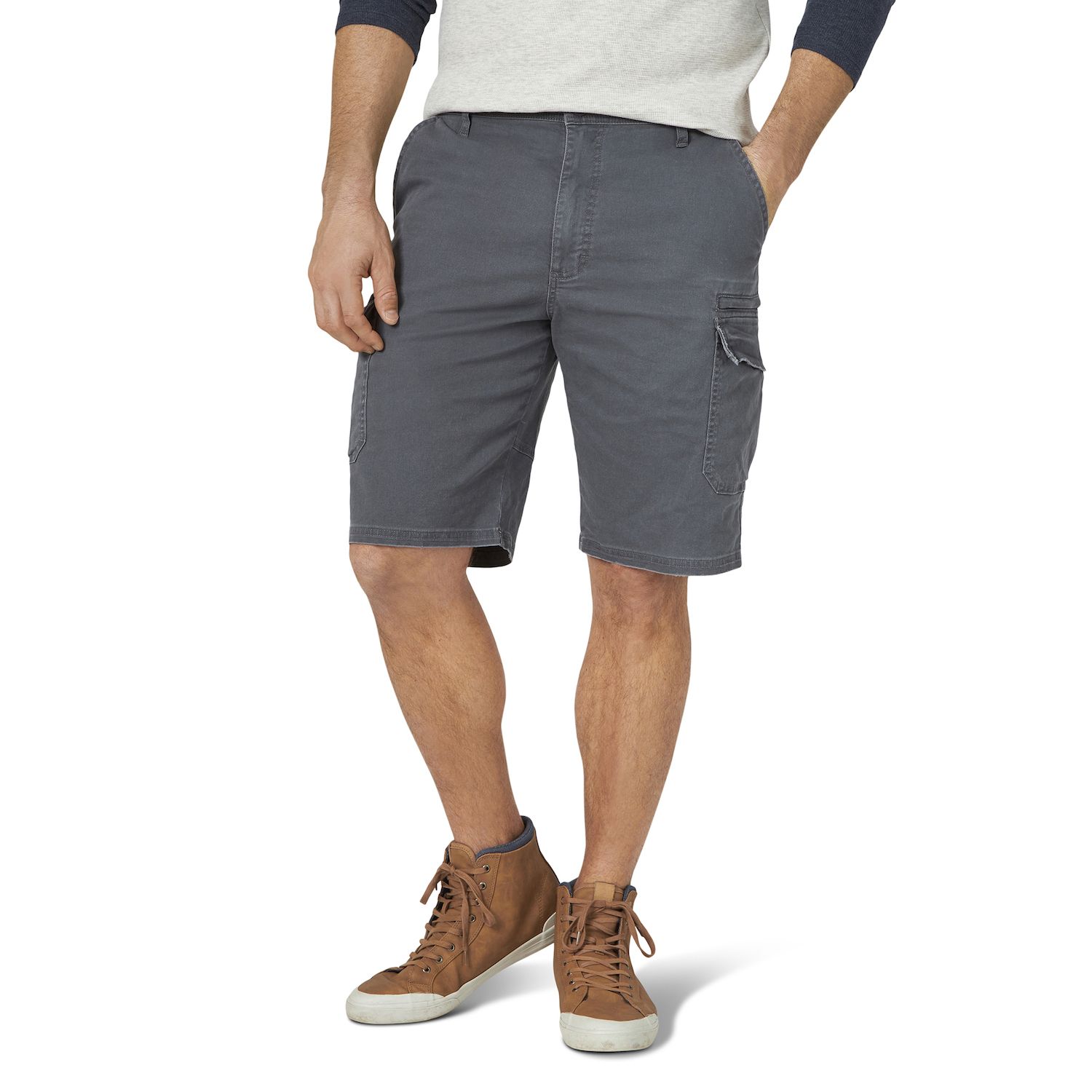 wrangler men's twill cargo shorts