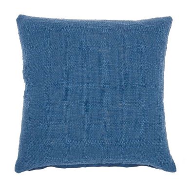 Mina Victory Lifestyles Solid Woven Cotton Throw Pillow