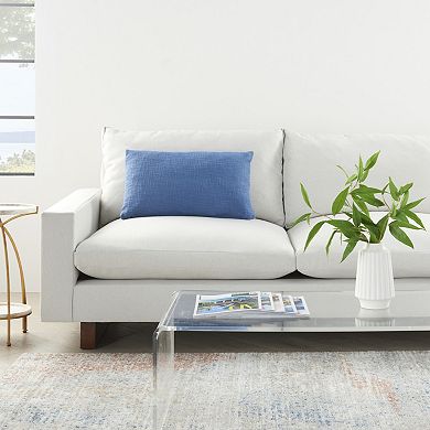 Mina Victory Lifestyles Solid Woven Cotton Throw Pillow