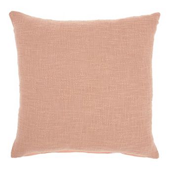 Mina Victory Lifestyles Solid Woven Cotton Throw Pillow