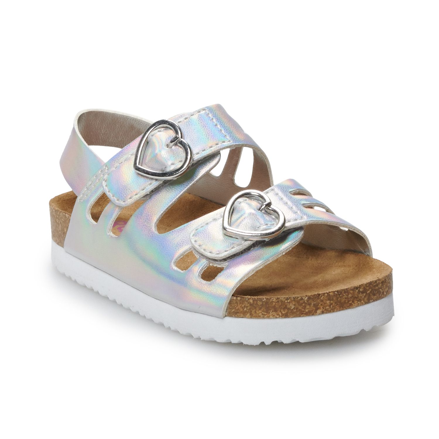 girls holographic sandals