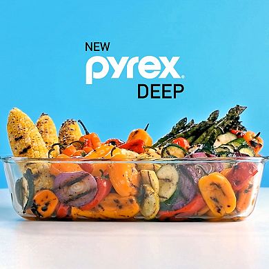 Pyrex Deep 9" x 13" Rectangular Glass Baking Dish 