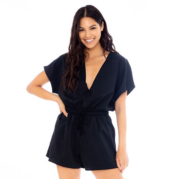 Women's Sugar Coast Faux Wrap Romper Swim Cover Up