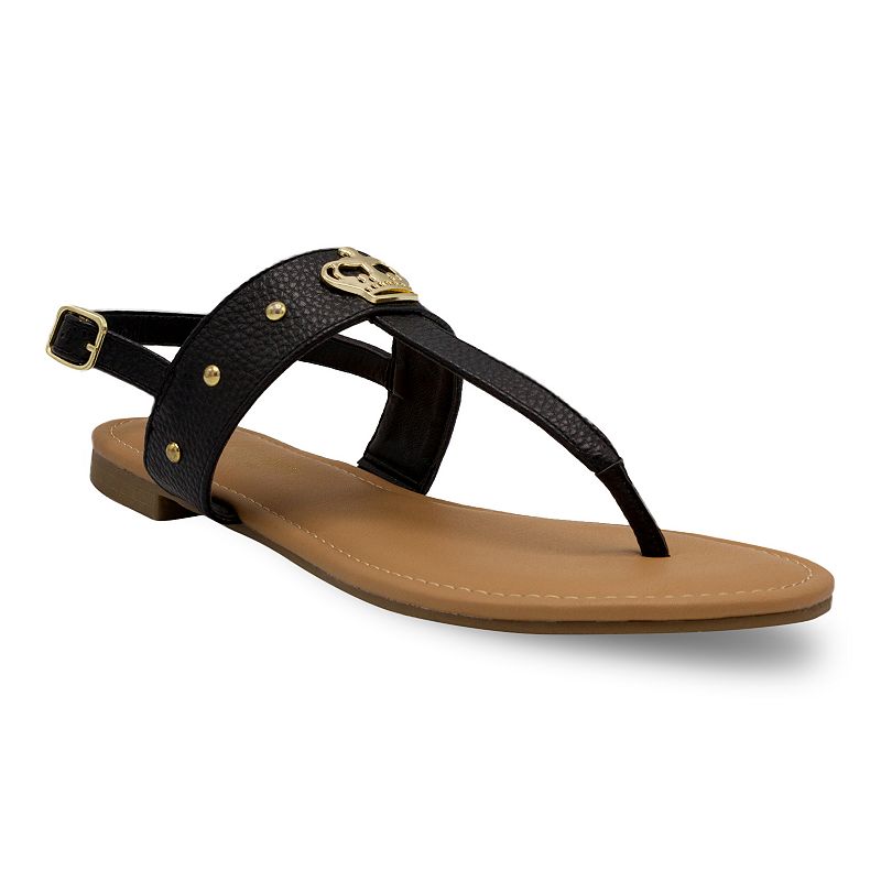 UPC 193605395661 product image for Juicy Couture Zing Women's T-Bar Sandals, Size: 7.5, Black | upcitemdb.com