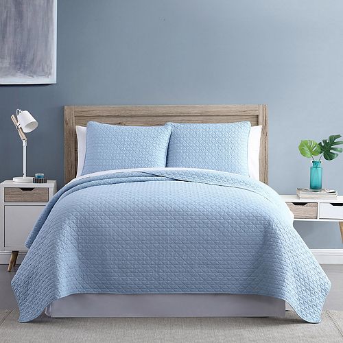 Diamond Link 3-Piece Enzyme Washed Quilt Set
