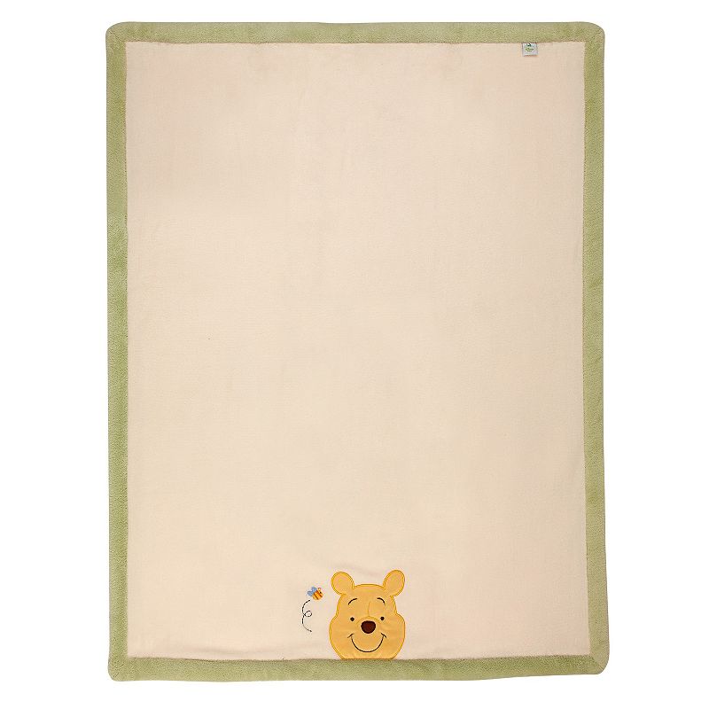 UPC 085214098081 product image for Disney's Winnie the Pooh Peeking Pooh Applique Baby Blanket, Lt Yellow | upcitemdb.com